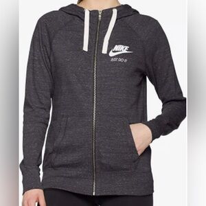 Nike Women's Charcoal Zip-Up Hoodie